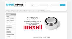 Desktop Screenshot of degeimport.se